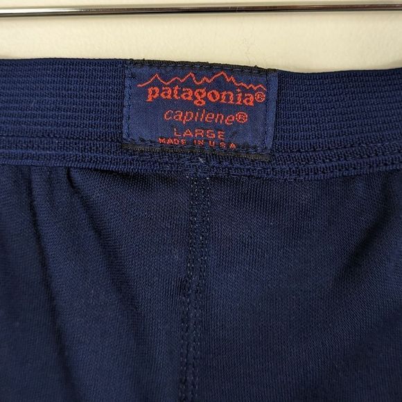Patagonia Capilene Navy Blue Long Johns Base Layer Underwear Large - Picture 3 of 7